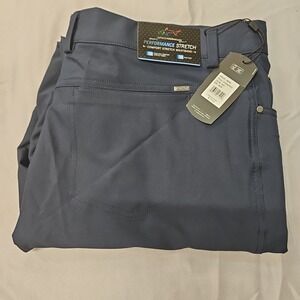 Greg Norman  Performance Stretch Golf Pants Mens 38x32 Navy NWT retail $79.95